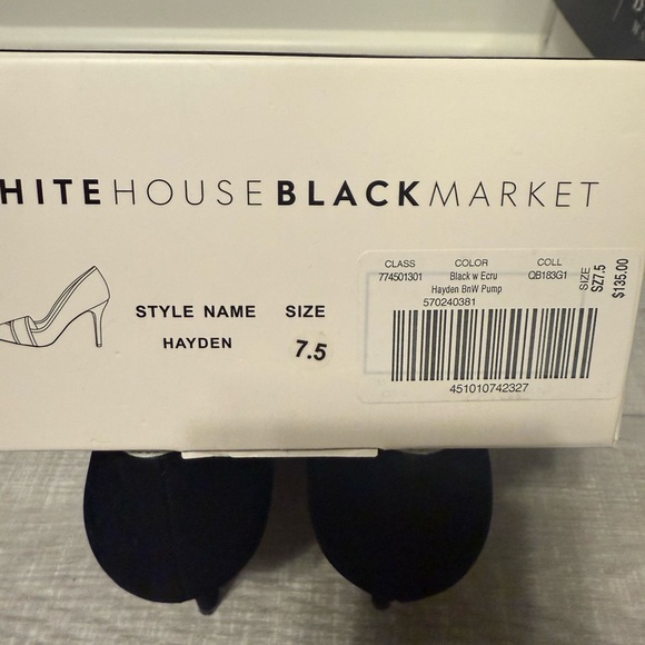 White House Black Market Black and White Heels - Picture 6 of 6